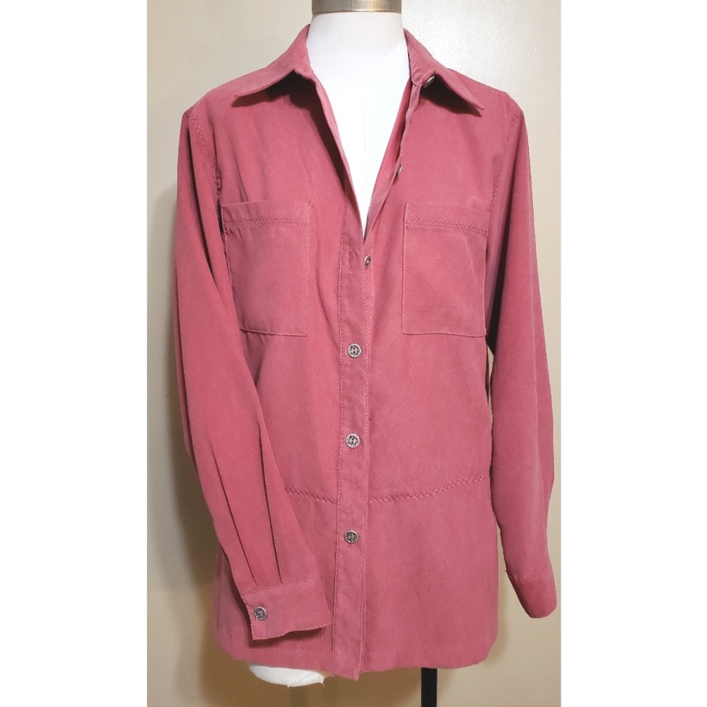 Alfred Dunner Rose Button Down Shirt